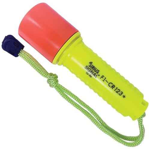 Sirius Signal F1-CR123 80 Lumen Floating IP68 Waterproof LED Flashlight with Lanyard
