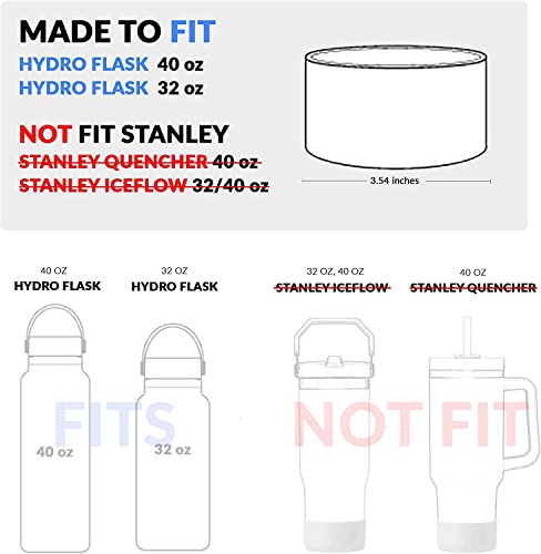 Silicone Protective Boot for 32-40oz Wide Mouth Water Bottles - Black