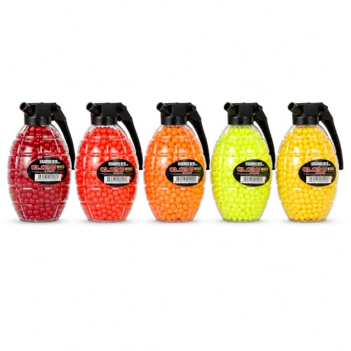 6mm Airsoft BBs - 1500 Rounds with Quickload Container - Assorted Colors