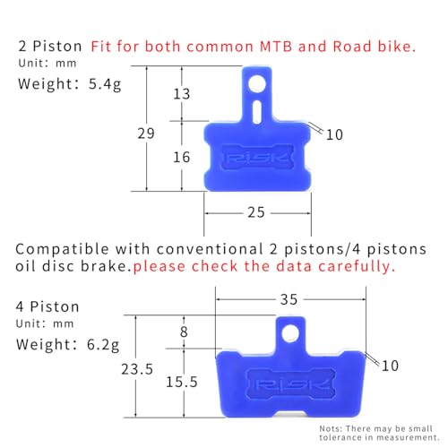 8PCS Bike Brake Bleed Blocks & Pad Spacers for 2/4-Piston Calipers
