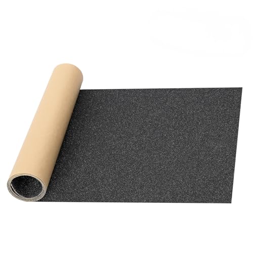 Skateboard Grip Tape 33" x 9" - No Air Bubbles, Black 1Pc