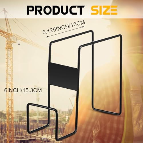 2 Pcs Sturdy Steel Hard Hat Rack Heavy Duty Hard Hat Holder for Truck over the Seat Hanger for Truck Accessories with Back Mount, Black Coated