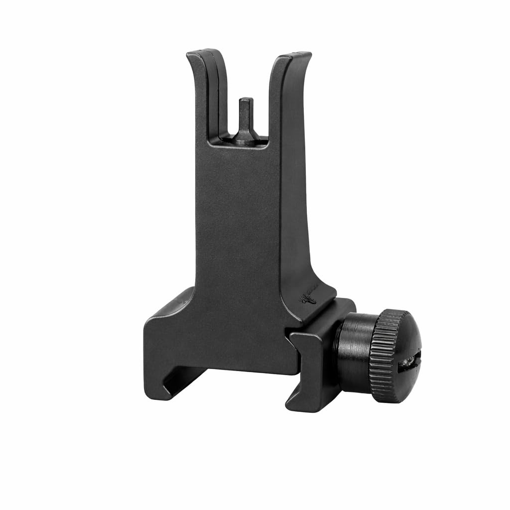GOTICAL High Profile Front Iron Sight Compatible for Flat top Picatinny Weaver Rail with A2 Square Post Assembly - 2" Height (Pack of 1)