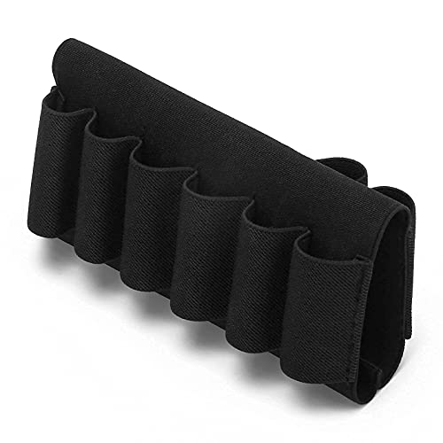 8 Round Shotgun Shell Holder - Black Buttstock Shell Holder