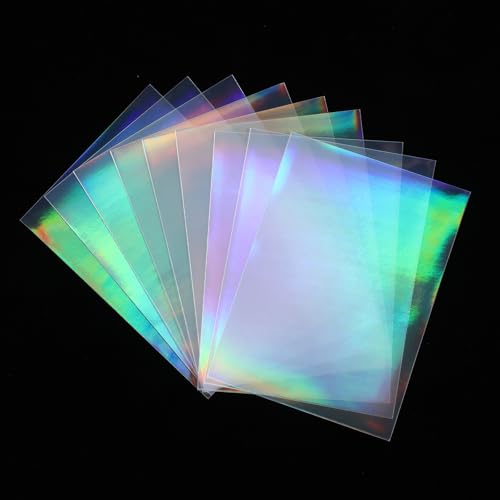 100 Pcs Holographic Card Sleeves - 65x90mm Protective Covers