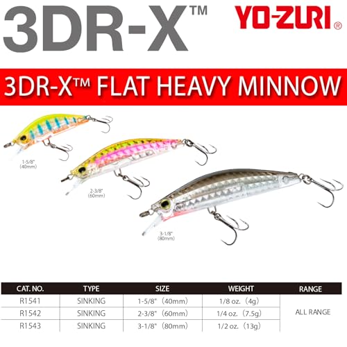 3DR-X Flat Heavy Minnow Sinking Lure - Prism Gold Black / 1-5/8"