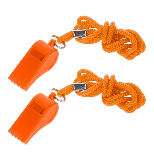 Emergency Whistle with Lanyard - 2 Pack, Loud & Clear