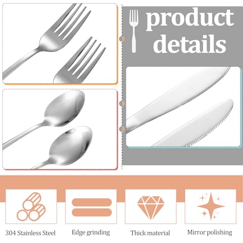 Stainless Steel Travel Silverware Set with Case - Purple