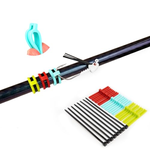 Fishing Hook Keeper - Silicone Holder for All Rods, 12-Pack - Mix Colors