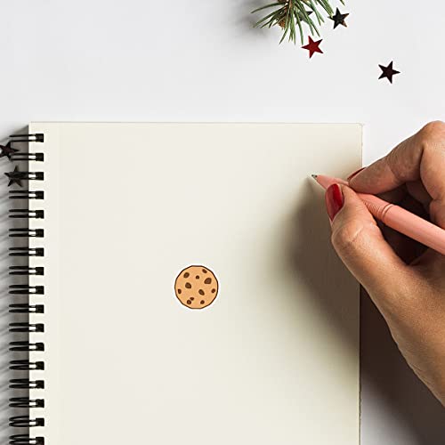 Chocolate Chip Cookie Stickers - 208 Pack, 0.5 Inch for Scrapbooking & Crafting