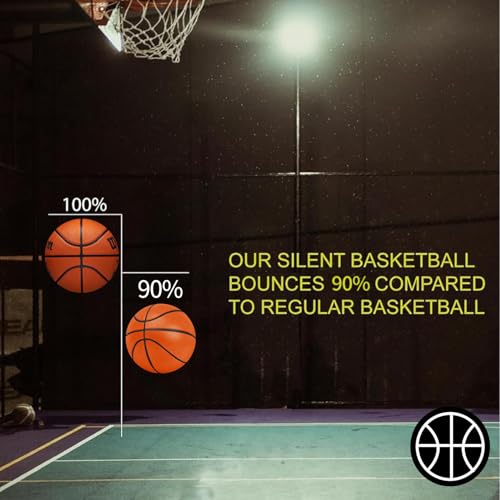 Rzkipdy Size 5 Silent Basketball (27.5 inch) - Dark Orange Soft Foam Indoor Training Ball