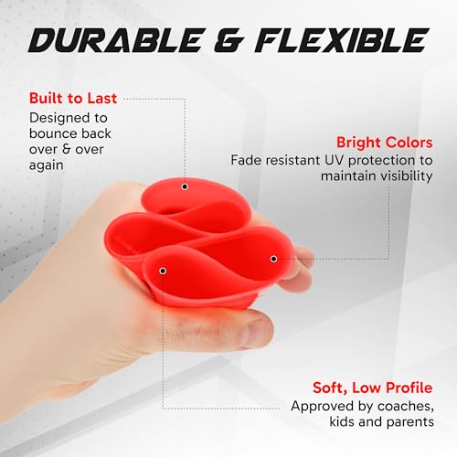 Agility Soccer Cones Set of 50 - Bright Orange with Carry Bag & Cone Holder