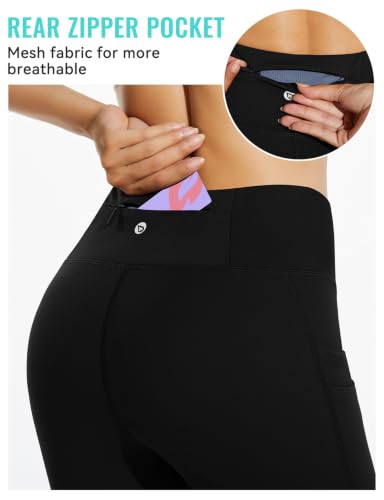 Women's Thermal Fleece Lined Leggings with Pockets - Water Resistant, Cold Weather