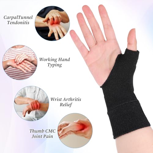 Compression Arthritis Gloves for Pain Relief - 2 Pcs Fingerless