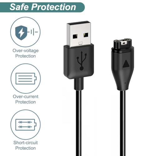 Charger for Garmin Vivoactive 6, 5, 4, 4S, 3 Smartwatch