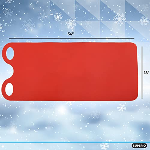 Snow Slider Mat - Flexible Snow Sled for Kids & Adults 54" - Red