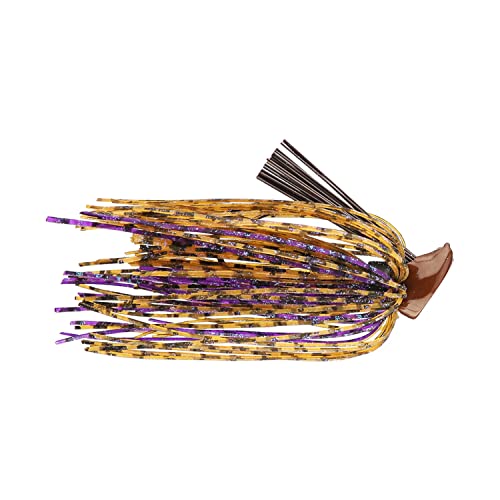 Flat Top Finesse Fishing Jig - 1/2 Oz, Premium Skirting, Peanut Butter & Jelly