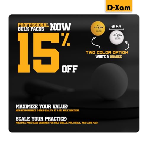 3-Star Ping Pong Balls - 50 Pack Orange Table Tennis Balls