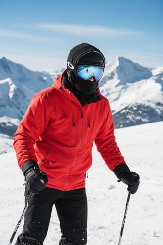 Balaclava Ski Mask - Winter Thermal Face Mask Neck Gaiter - Black