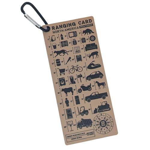 MOA Ranging Card for Shooting - Waterproof & Lightweight