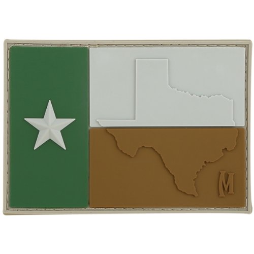 Texas Flag Patch - 3 x 2.1-Inch Arid PVC Morale Patch