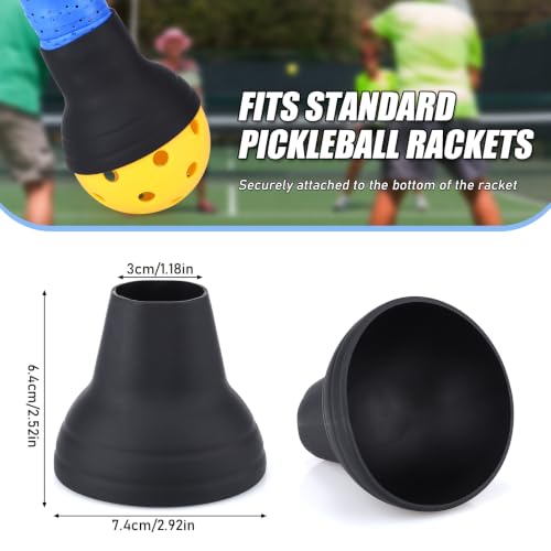 TOBWOLF 2PCS Pickleball Ball Retriever, Silicone Paddle Picker Upper