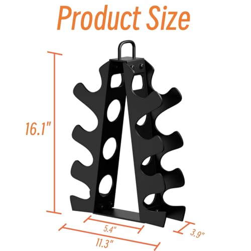 4-Tier Dumbbell Rack - Compact A-Frame Weight Stand for Home Gym