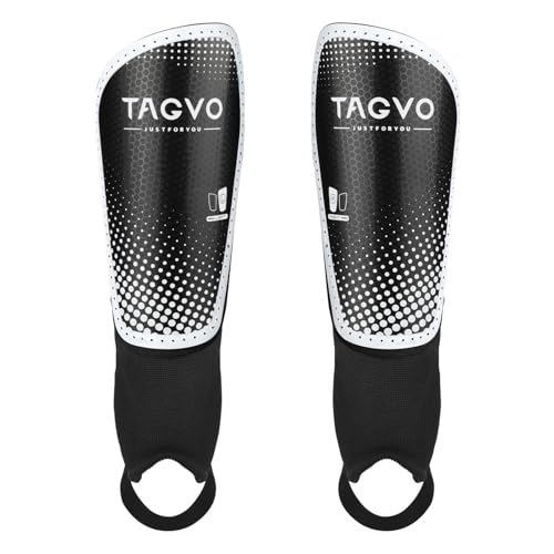 TAGVO Youth Soccer Shin Guards Small Black Kids Protective Leg Gear