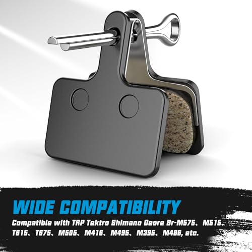 4 Pairs Resin Semi-Metallic Bicycle Disc Brake Pads for Mountain Bikes