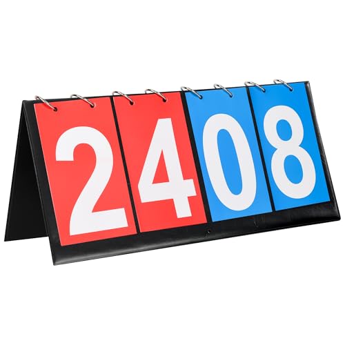 4-Digit Portable Flip Scoreboard for Multi-Sport Games