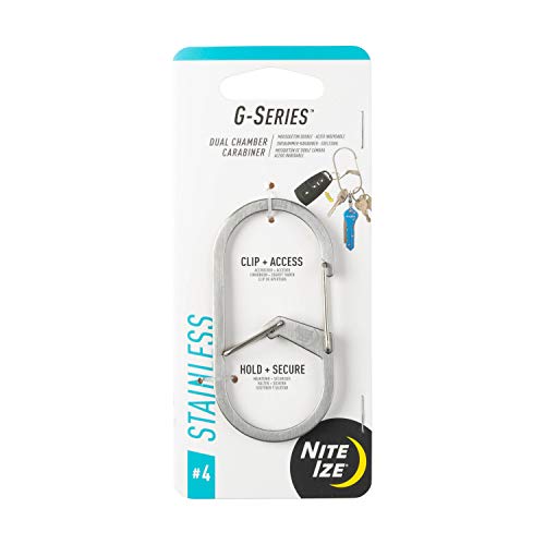 G-Series #4 Dual Chamber Carabiner Key Clip - Stainless Steel