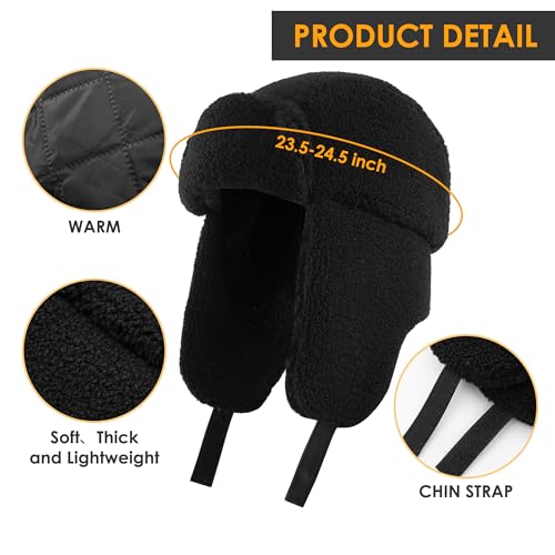 Faux Alpaca Wool Trapper Hat for Men & Women - Grey