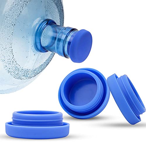 5 Gallon Water Jug Caps - 3 Pack Reusable Silicone Covers