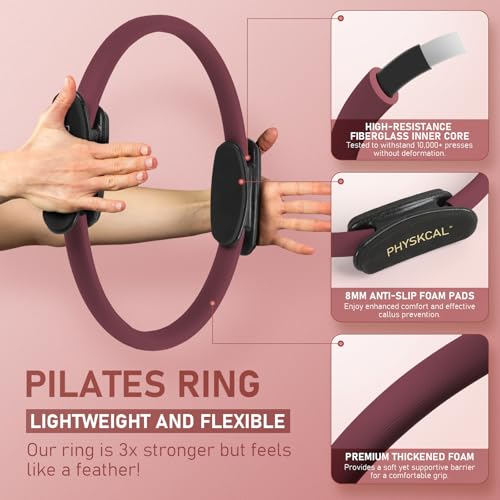 Complete Pilates Kit with Resistance Bands, Ring & Ball - Beginner Friendly