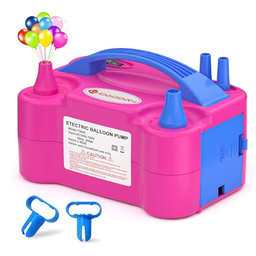 Portable Electric Balloon Pump with Dual Nozzle for Quick Inflation