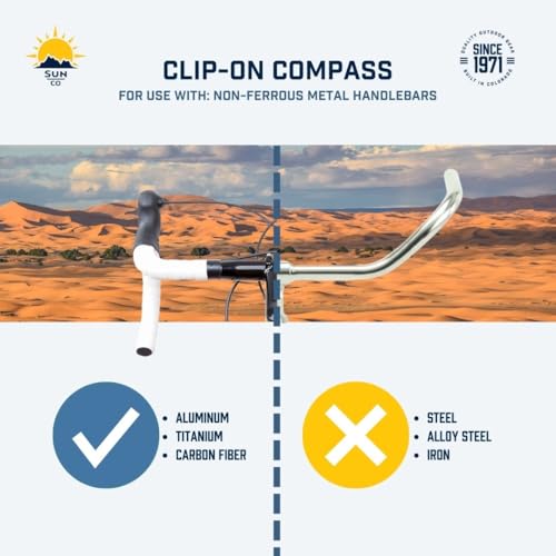Clip-On Compass for Bikes - Luminous Handlebar Compass