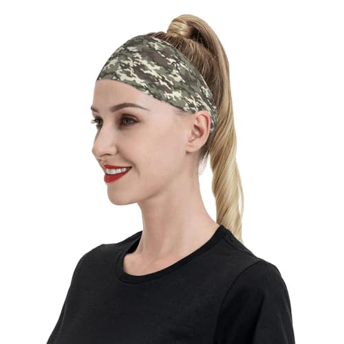 Sports Sweatband Headband - Sweat-Absorbing Polyester - Black