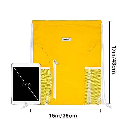 Drawstring Backpack - Gym Sackpack for Sports - Orange