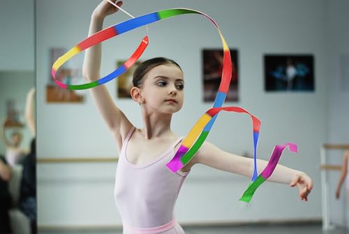 3 Pcs Dance Ribbons - 78.7 Inch Twirling Ribbon Dancer Wand