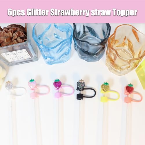Strawberry Silicone Straw Topper for Stanley Cup - 10mm