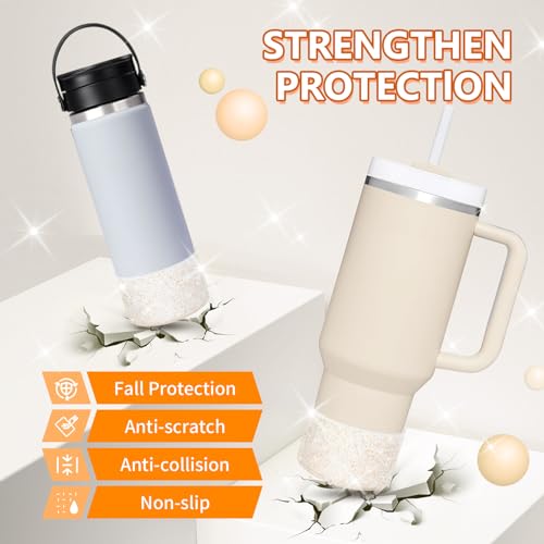 Glittering Silicone Boot for Stanley Quencher 40oz - Transparent Gold