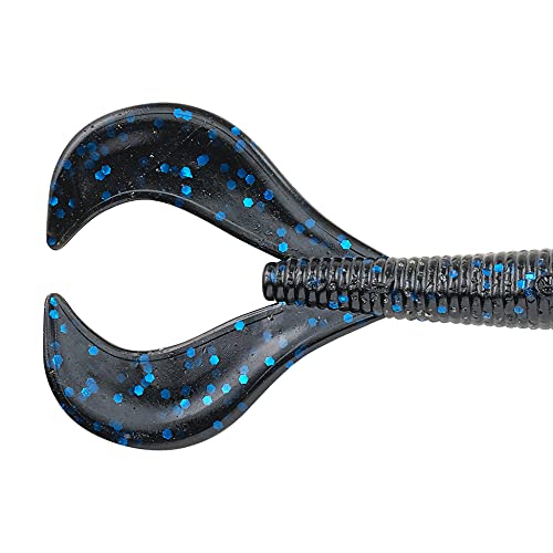 Speed Boss Fishing Soft Bait - 5 3/4" Black Blue Fleck