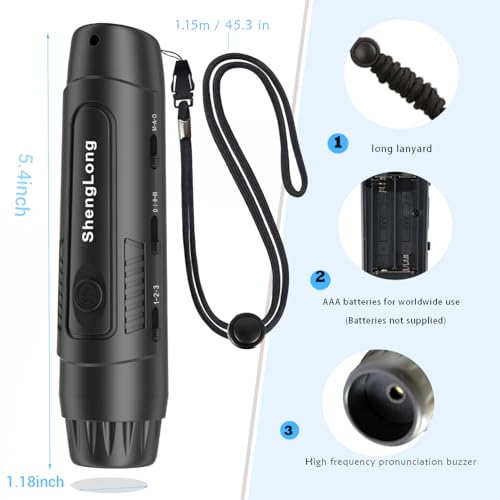 Electronic Whistle with 3 Tones & 3 Volume Settings - Black