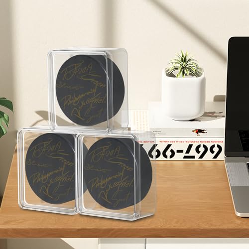 Hockey Puck Display Cases - Clear Acrylic Cube (3 PCS)