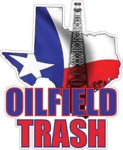 Texas Flag Hard Hat Stickers - 4 Pack Oilfield Trash Decals
