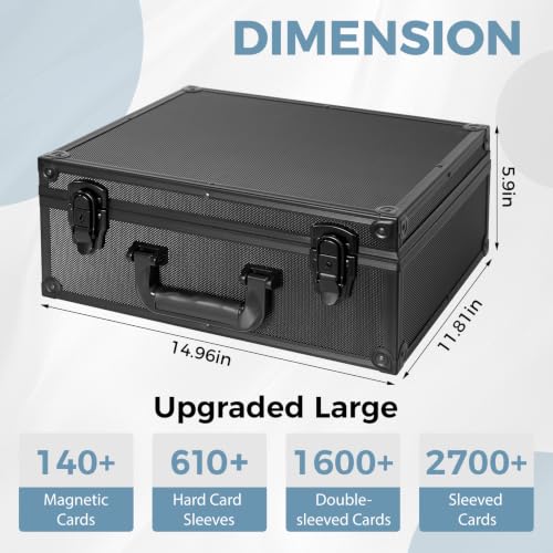 Trading Card Storage Box for 3" x 4" Top Loaders | 610+ Capacity with Separators & Dividers