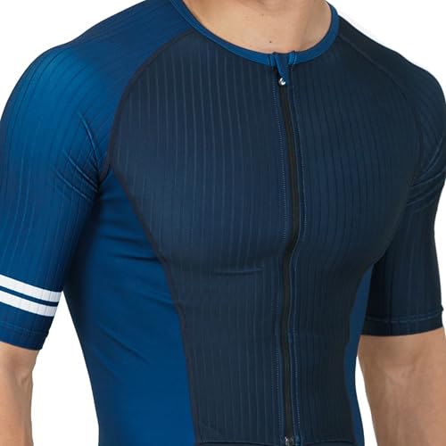 Elite Aero Sleeved Triathlon Suit for Men - Full Zip Rapid-Dry Trisuit