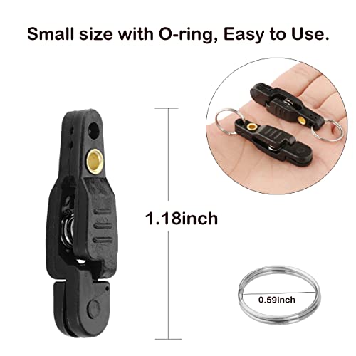 SAUYRASY Black Heavy Tension Snap Release Clips for Fishing Tackle & Downrigger