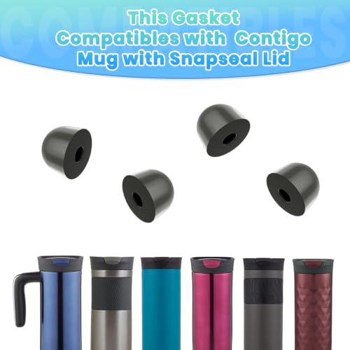 4 Pack Replacement Rubber Stoppers for Contigo Travel Mugs