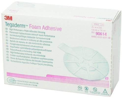 3M™ Tegaderm™ High Performance Foam Adhesive Dressing 90614, Mini Oval 10 BG/CTN 4 CTN/CS